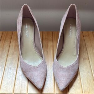 Marc Fisher Blush Suede Pointed Toe Pumps